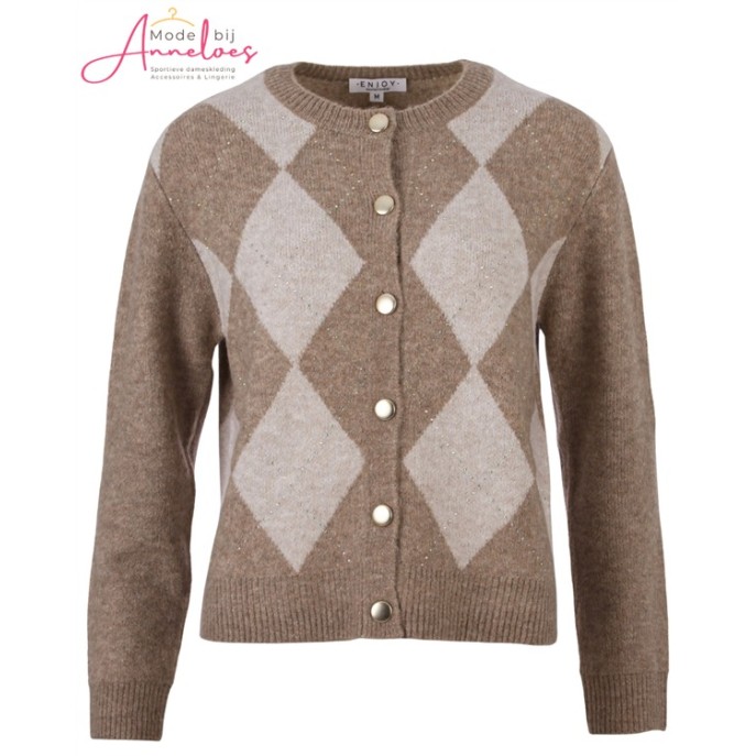Enjoy Vest Ruit 890600.521 Zand
